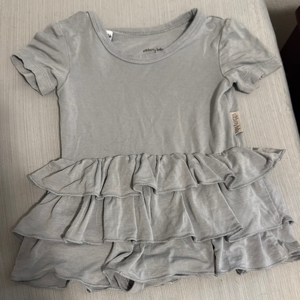 Silkberry Baby Bamboo Gray Onesie/Dress